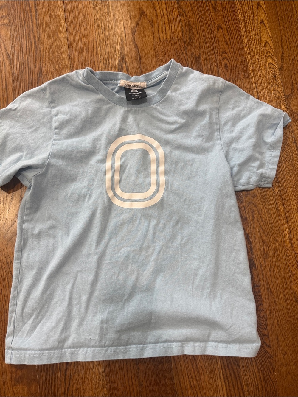 Kids Light Blue Short Sleeve Tee with White Graphic